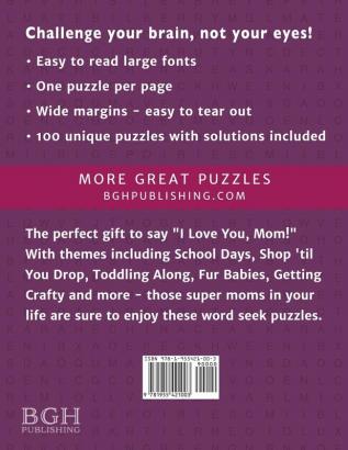 Word Search for Moms: 100 Large-Print Puzzles for Women