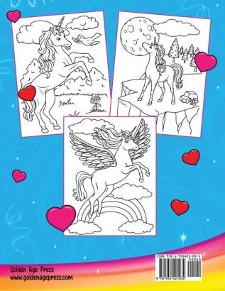 Licorne livre de coloriage: Pour les enfants de 4 a 8 ans