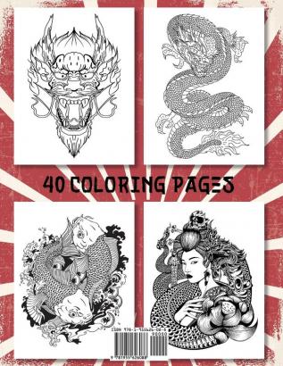 Japanese Tattoo Coloring Book