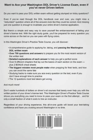 Washington Driver's Practice Tests: 700+ Questions All-Inclusive Driver's Ed Handbook to Quickly achieve your Driver's License or Learner's Permit (Cheat Sheets + Digital Flashcards + Mobile App)