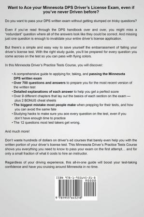 Minnesota Driver's Practice Tests: 700+ Questions All-Inclusive Driver's Ed Handbook to Quickly achieve your Driver's License or Learner's Permit (Cheat Sheets + Digital Flashcards + Mobile App)