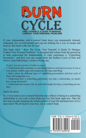 Burn The Cycle: Free Yourself A Guide To Manage Control Your Personal Problems Emotion Personality Disorder Keep Moving Love Yourself And Time To Move On