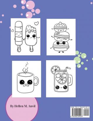 What's for Breakfast? Cute and Sweet Food Lovers Coloring Book