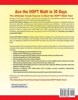 Ace the HSPT Math in 30 Days: The Ultimate Crash Course to Beat the HSPT Math Test