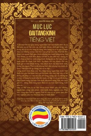 Mục lục Đại Tạng Kinh Tiếng Việt: Bản khởi thảo năm 2016