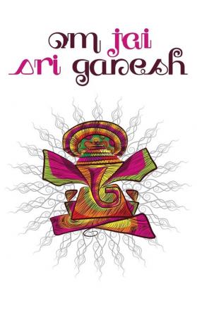 Om Jai Sri Ganesh: 200-page Writing Diary with Funky Ganesha Illustration (Hindu Elephant-headed Master of Wisdom and Intellect) and Bhajan / Kirtan Lyrics on the Cover (5 x 8 Inches / White / Compact)