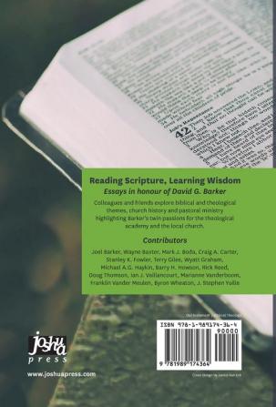 Reading Scripture Learning Wisdom: Essays in honour of David G. Barker (Hardcover)