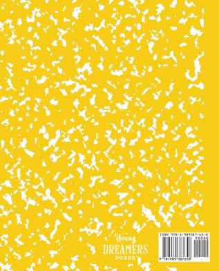 Marbled Composition Notebook: Yellow Marble Wide Ruled Paper Subject Book: 9 (School Essentials)