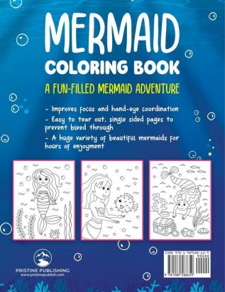 Mermaid Coloring Book for Kids: Coloring Activity for Ages 4 - 8