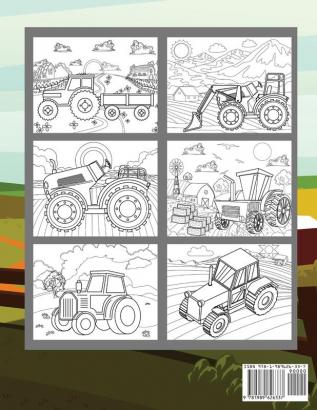 Tractor Coloring Book for Kids Ages 4-8: The Perfect Fun Farm Based Gift for Toddlers and Kids Ages 4-8 (Boys and Girls Coloring Books)