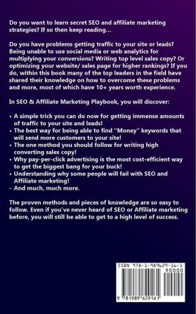 SEO & Affiliate Marketing Playbook: Follow This Step by Step Advanced Beginners Guide For Making Money Online With Search Engine Optimization Blogging And Affiliate Marketing; Learn The Secrets NOW!