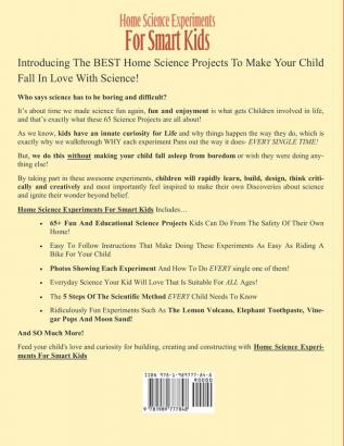 Home Science Experiments for Smart Kids!: 65+ Fun and Educational Science Projects for Children to Learn How to Become a Water Bender Create Slime in ... Ice Cream and So Much More (KidsVille Books)