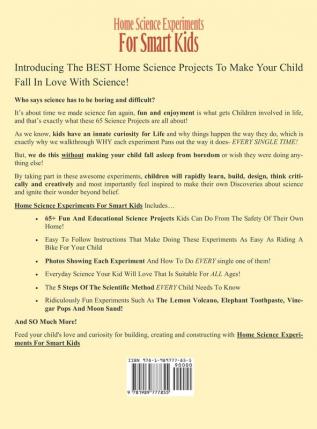 Home Science Experiments for Smart Kids!: 65+ Fun and Educational Science Projects for Children to Learn How to Become a Water Bender Create Slime in ... Ice Cream and So Much More (KidsVille Books)