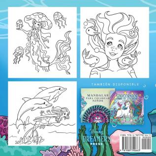 Sirena libro de colorear: Libro de colorear para niños de 4-8 9-12 años (Cuadernos Para Colorear Niños)