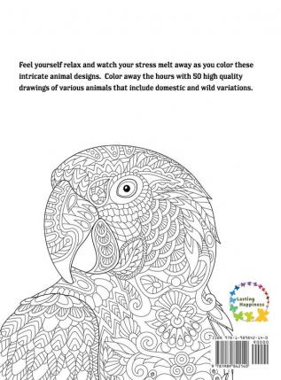 The Awesome Animals Adult Coloring Book: 1 (Coloring Books for Adults)