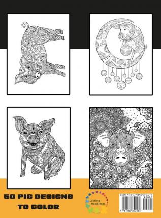 Pigs: Adult Coloring Book for Pig Lovers: 2 (Coloring Books for Adults)