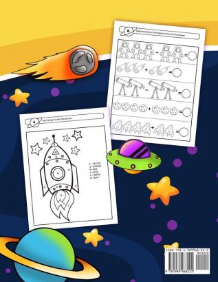 Outer Space Activity Book: A Fun And Easy Outer Space Gift Book For Kids & Toddlers Filled With Learning Coloring Mazes Dot to Dot Puzzles Word Search Vocabulary Counting and More!