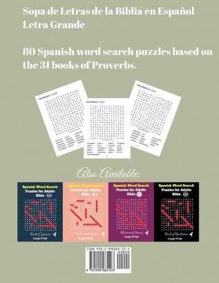 Spanish Word Search Puzzles For Adults: Bible Vol. 3 Book of Proverbs Large Print