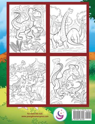 Dinosaur Coloring Book: For Kids Ages 4-8 9-12: 5 (Young Dreamers Coloring Books)