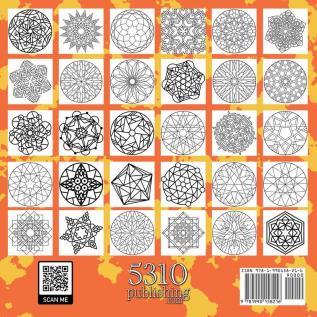 Geometric Mandalas: Relaxing Coloring Book for Adults