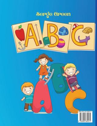 Alphabet coloring book for kids: Amazing Alphabet Coloring Book for Kids ages 4-8 The little ABC Coloring Book and Letter Tracing Fun pages Activity Book teaching you the ABC