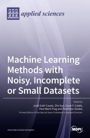 Machine Learning Methods with Noisy Incomplete or Small Datasets