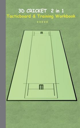 3D Cricket 2 in 1 Tacticboard and Training Book