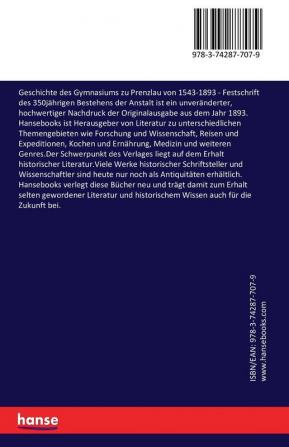 Geschichte des Gymnasiums zu Prenzlau von 1543-1893