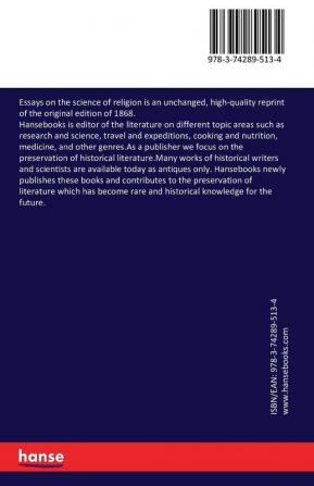 Essays on the science of religion