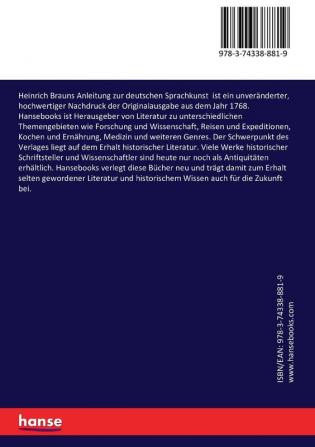 Heinrich Brauns Anleitung zur deutschen Sprachkunst