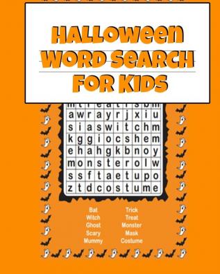 Halloween Word Search For Kids