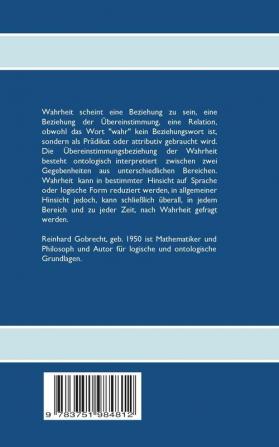 Wahrheit und Beziehung: Korrespondenz zwischen Bereichen: Eine natürliche Philosophie der Wahrheit