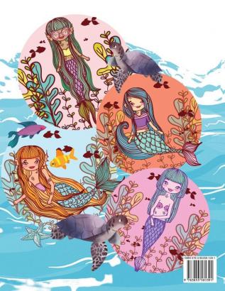 Mermaid Coloring Book: Fantastic and beautiful mermaids ready to be coloured for kids ages 4-8.