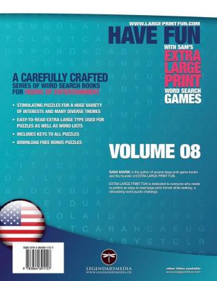 51 Word Search Puzzles Volume 8: Brain-Stimulating Puzzle Activities for Many Hours of Entertainment (Sam's Extra Large-Print Word Search Games)