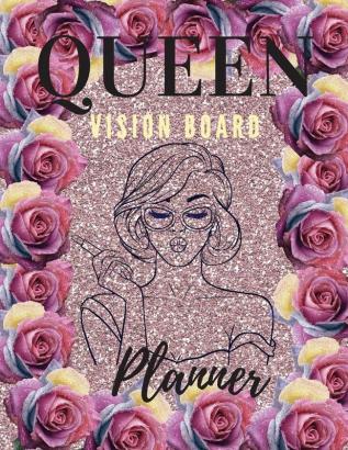 Queen Board Vision Planner: Amaizing Journal Vision Board BookPositive Affirmations Journal 8.5 x 11 Large Diary