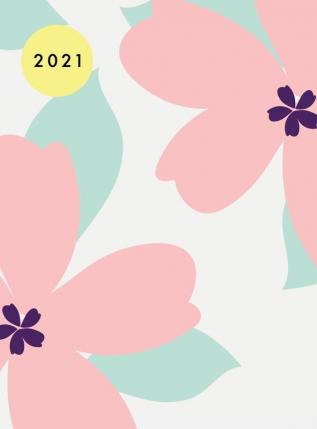 2021 Planner Weekly and Monthly Hardcover: 12 Month Planner 2021 Hard Cover 8.5 x11 January - December 2021 Double Page per Week Flowers