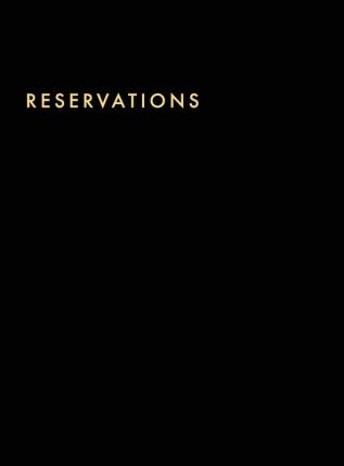 Reservations Book: Hardcover Restaurant Reservations Double Page per Day for Lunch and Dinner 8.5x11 Black