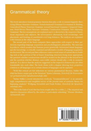 Grammatical theory: From transformational grammar to constraint-based approaches. Second revised and extended edition. Vol. II.