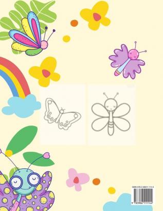 Butterfly Coloring Book For Kids Ages 4-8: Adorable Coloring Pages with Butterflies Large Unique and High-Quality Images for Girls Boys Preschool and Kindergarten Ages 4-8