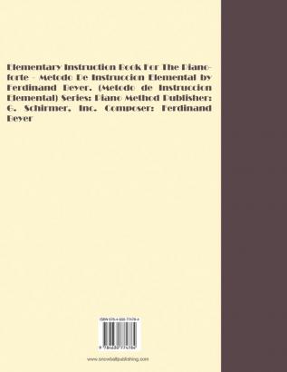 Elementary Instruction Book for the Pianoforte/Metodo de Instruccion Elemental para Piano