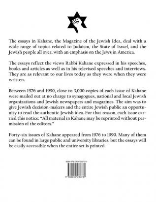 Kahane the Magazine of the Jewish Idea: Issue 1