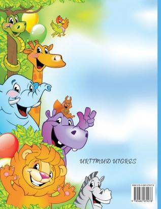 Libro da colorare di animali per bambini: Awesome Book with Easy Coloring Animals for Your Toddler - Baby Forests Animals for Preschool and Kidergarden - Simple Coloring Book for Kids Ages 2-4