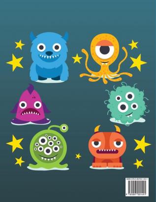 Monster Party Coloring Book For Kids: Monster Party Coloring Book For Kids: 50 Unique Monsters Cute and Funny Monster Coloring Book For Kids (Large Cute Coloring Book for Kids)