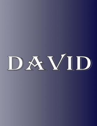 David: 100 Pages 8.5 X 11 Personalized Name on Notebook College Ruled Line Paper