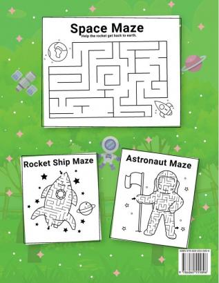 Mazes for kids - Space: Maze Activity Book Ages 4-6 Amazing Rockets Astronauts Workbook for Games Puzzles and Problem-Solving