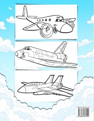 Airplanes Coloring Book For Kids: Fun Airplane Coloring Pages for Kids Boys and Girls Ages 2-4 3-5 4-8. Great Airplane Gifts for Children And ... Big Activity Book For Preschoolers.