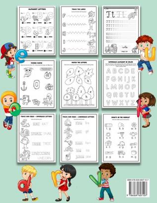 Alphabet Trace Practice Preschool Activity Book For Toddlers Ages 2-4: Preschool Handwriting Practice Activity Book for Pre K and Kids Ages 2 3 and 4