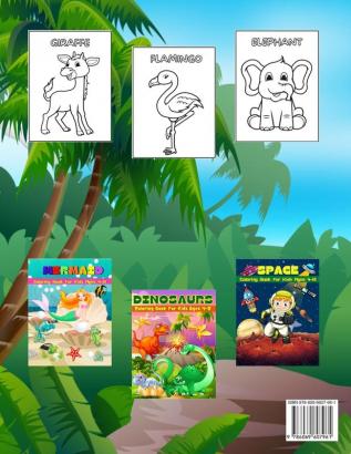 Wild Animals Toddlers Coloring Book: Animals Coloring And Activity Book For Kids And Preschool Big Illustrations With Wild Animals For Painting Cute Coloring Pages For Boys And Girls Ages 2-4 3-5