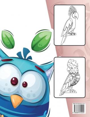 100 Birds: Jumbo Coloring Book for Kids Featuring 100 Unique and Cute Bird Designs Beautiful Birds Coloring Book