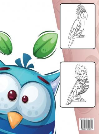 100 Birds: Jumbo Coloring Book for Kids Featuring 100 Unique and Cute Bird Designs Beautiful Birds Coloring Book